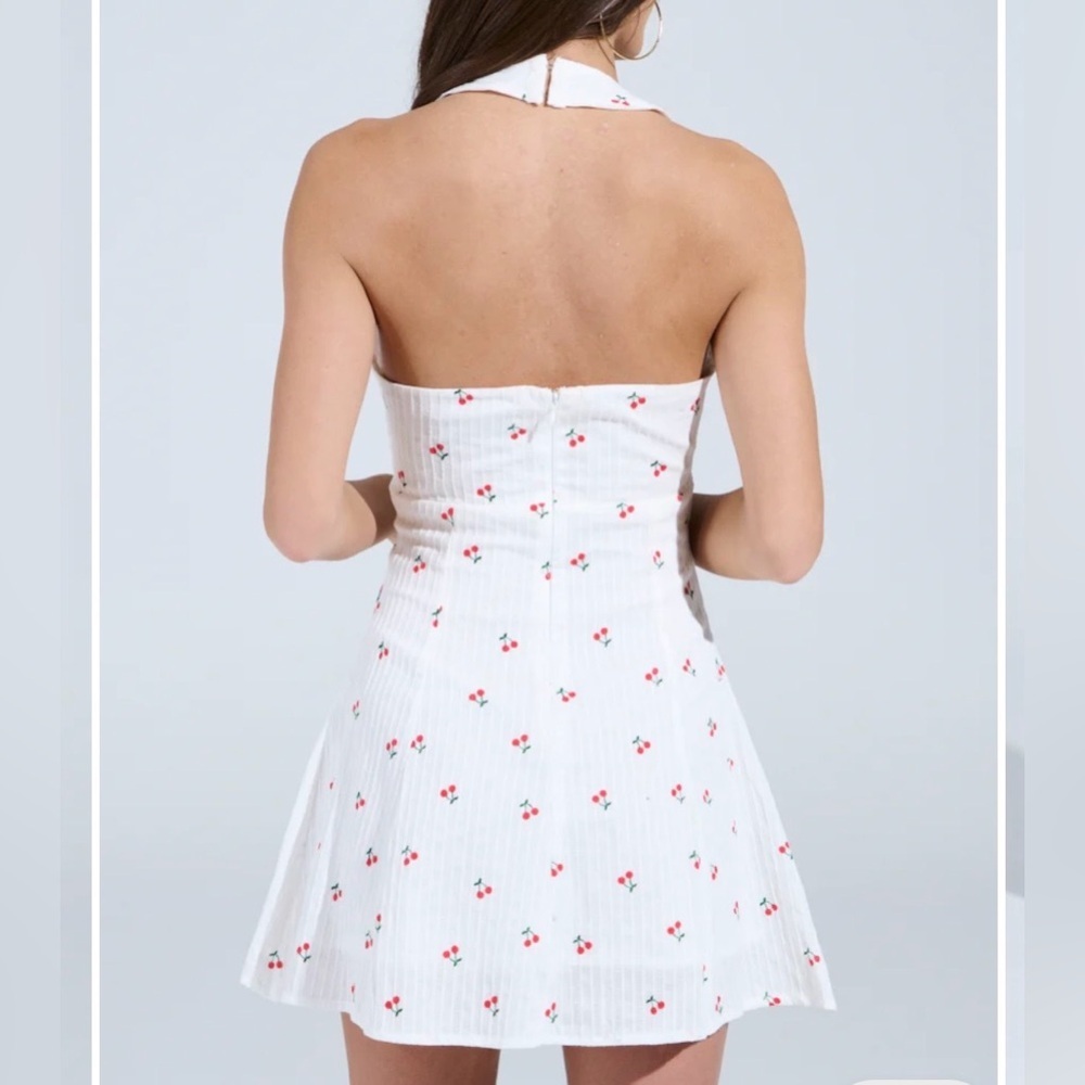AKIRA White and Red Cherry Mini Dress - Picture 4 of 7